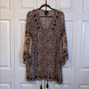 ANGIE tie neck shift dress